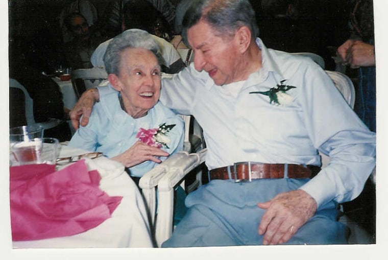 Mom and Dad - age 90 - still very devoted to each - my role models on Valentine's Day!